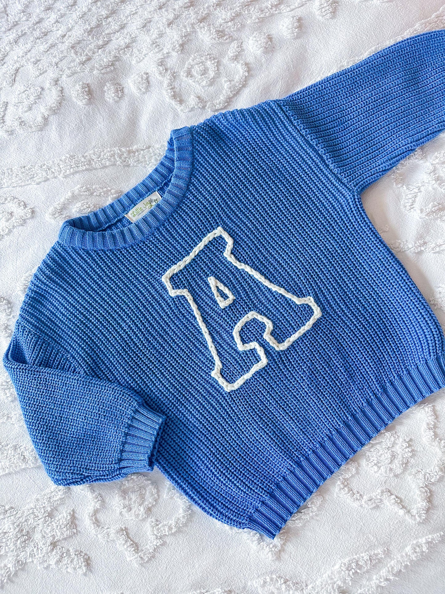 Varsity Letter Initial Sweater, baby and toddler letter sweater