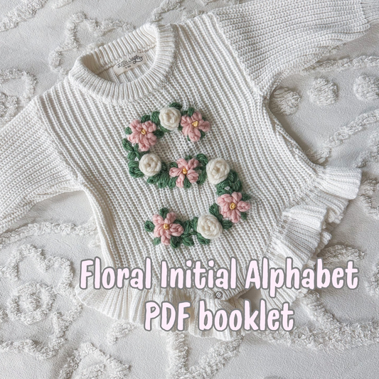 Floral Initial Alphabet Templates - Downloadable PDF booklets