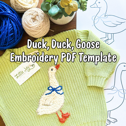 Spring Embroidery PDF Template Bundle