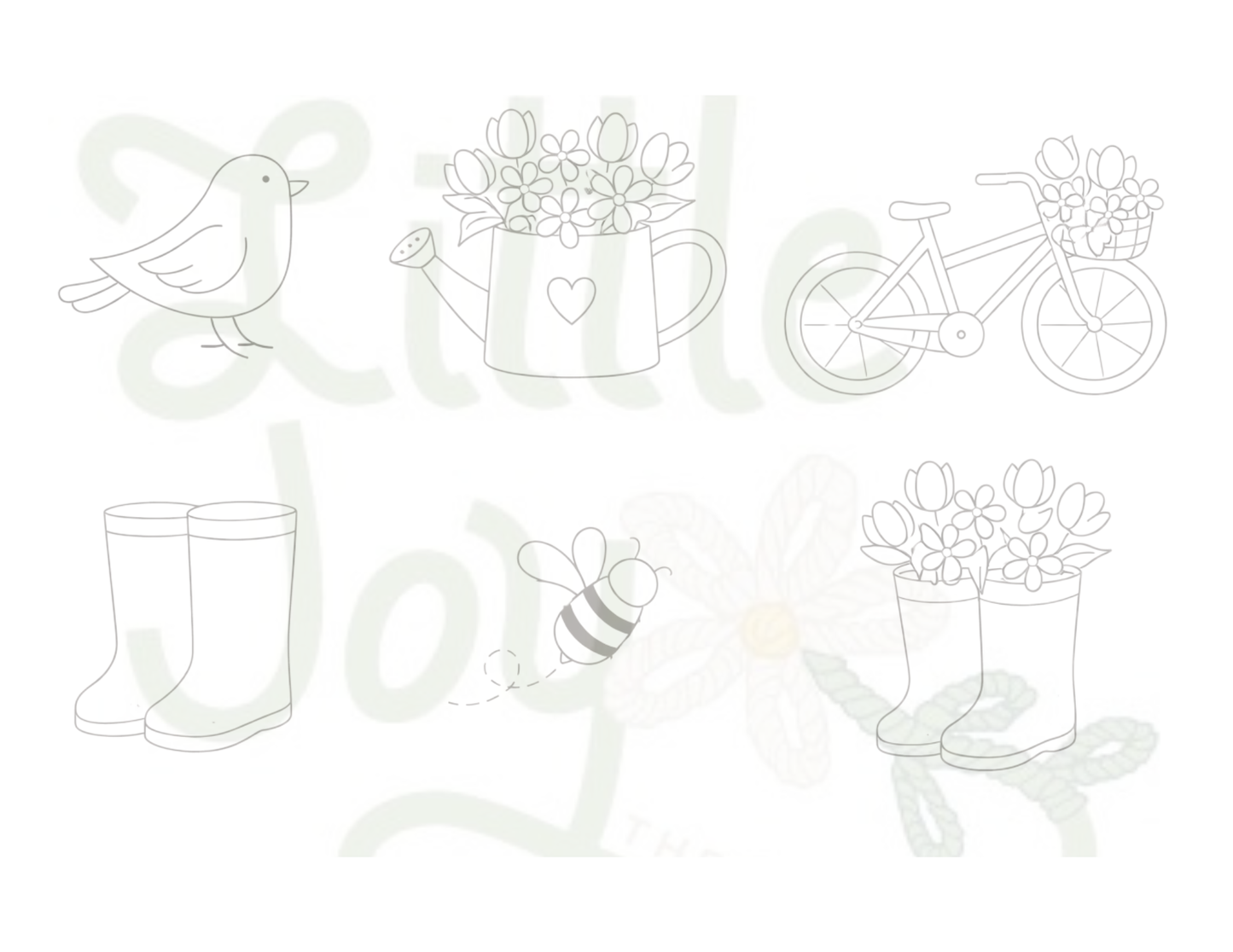 Spring Motif Embroidery Kit