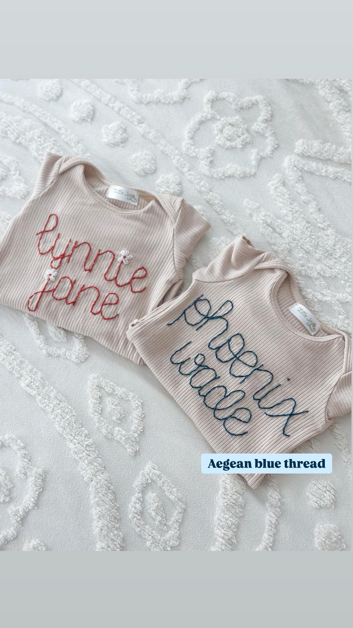 Baby Knotted Gown - Embroidered Birth Announcement