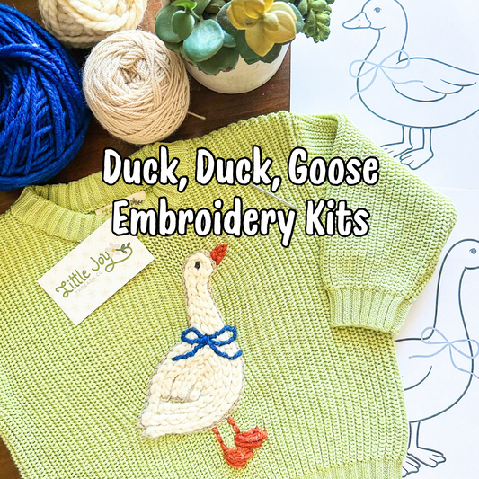 Duck, Duck Goose Embroidery DIY with Full Stitch Tutorial