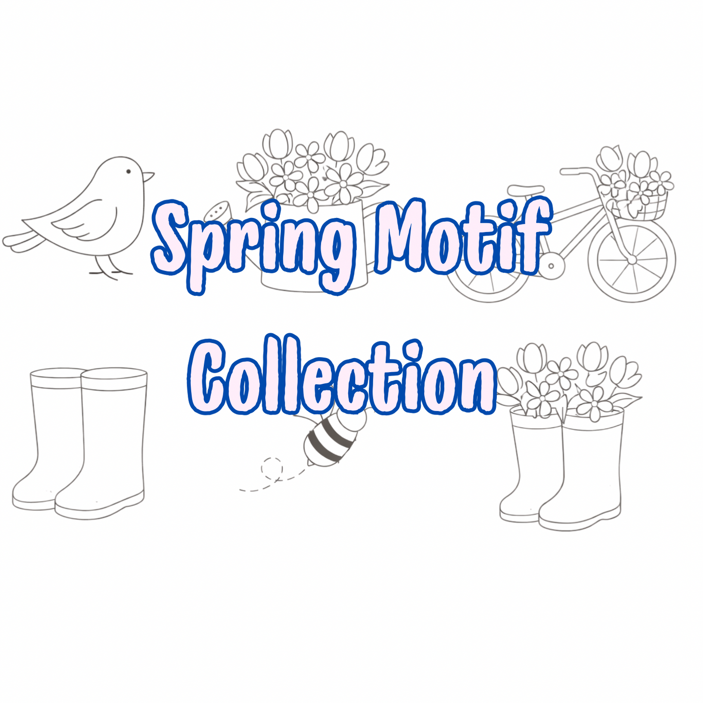 Spring Collection PDF Motifs for DIY Embroidery & Video Stitch guide