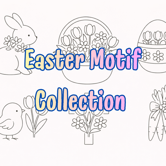 Easter Collection PDF Motifs for DIY Embroidery & Video Stitch guide