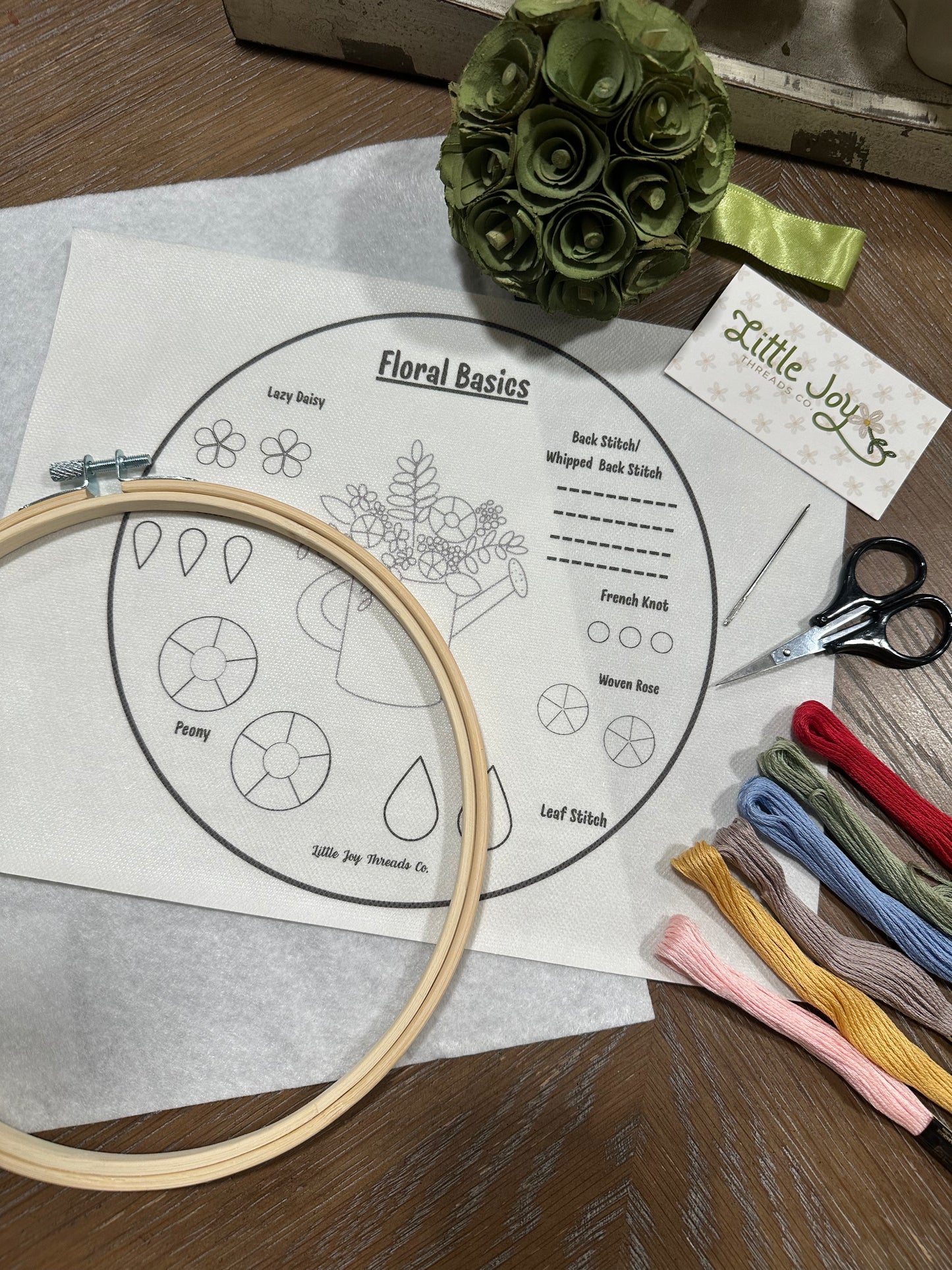 Floral Basics (Stitch Along Series) Embroidery Kit