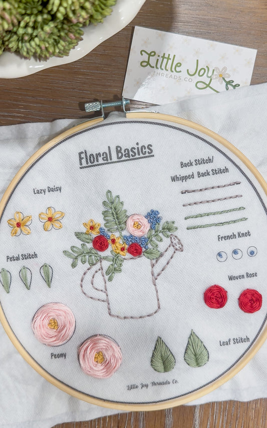Floral Basics (Stitch Along Series) Embroidery Kit