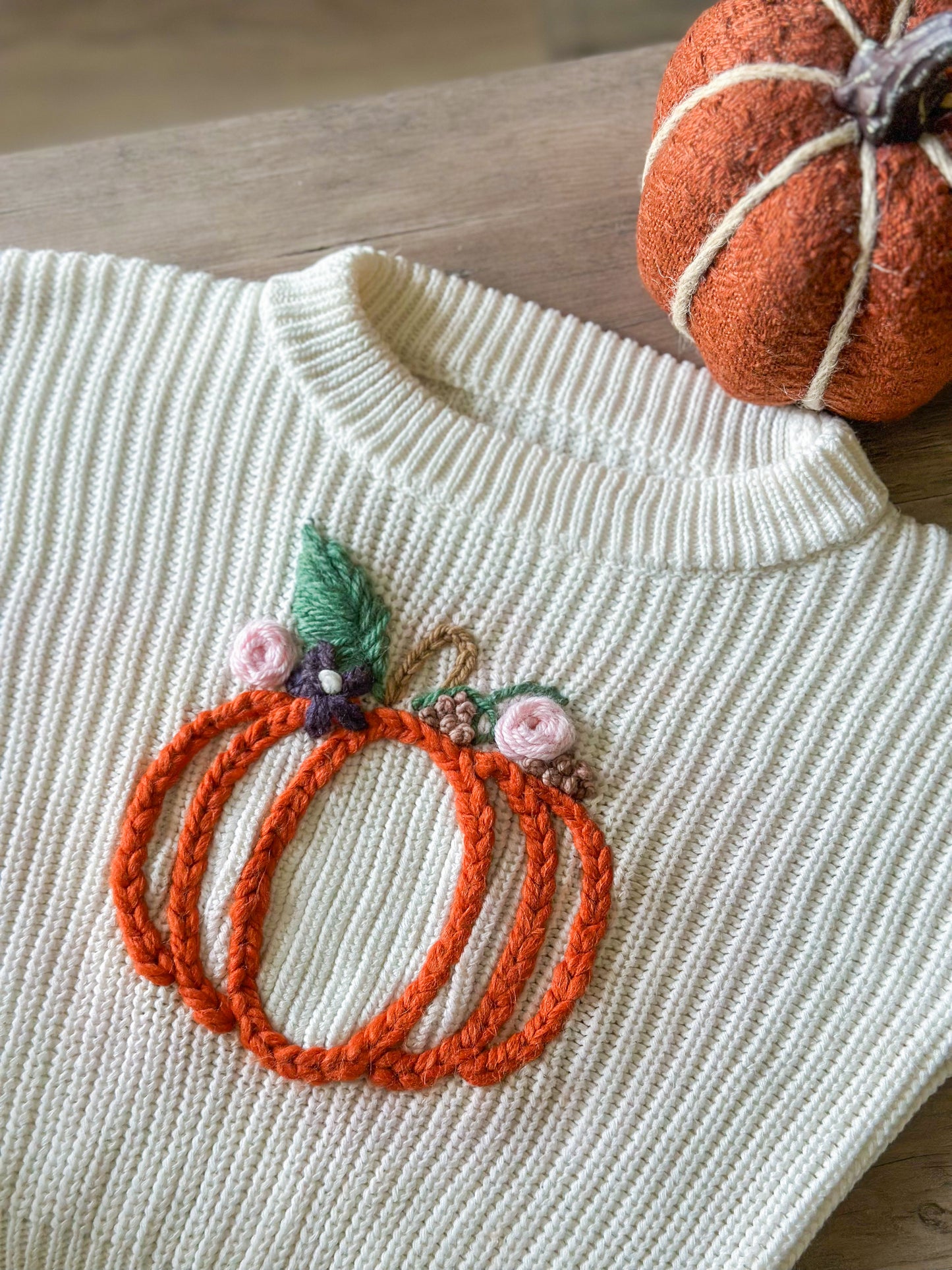 PDF Floral Pumpkin Template & Tutorial - Embroidery DIY