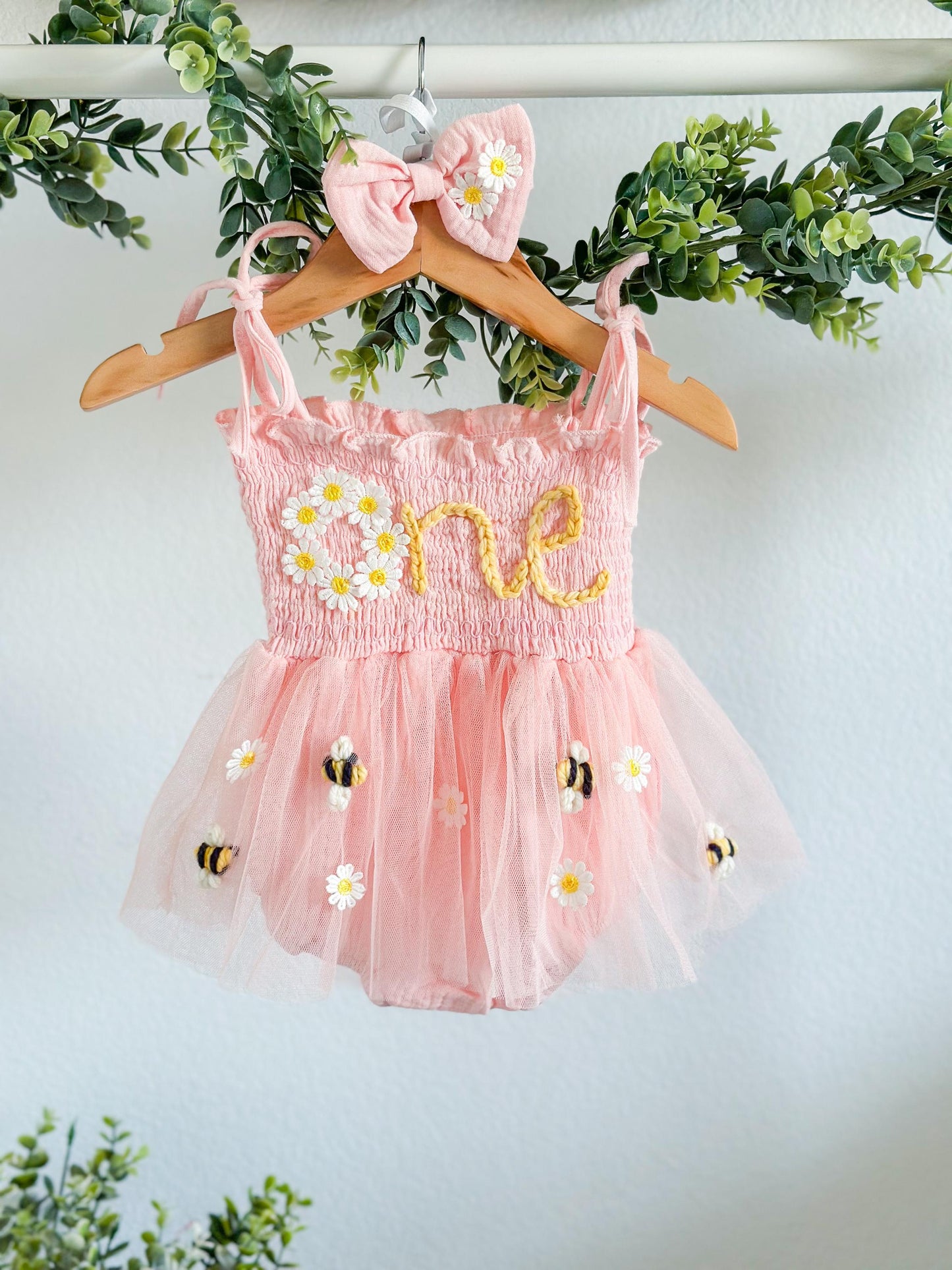 Hand Embroidered Personalized Tutu, birthday theme outfit baby special occasion outfit