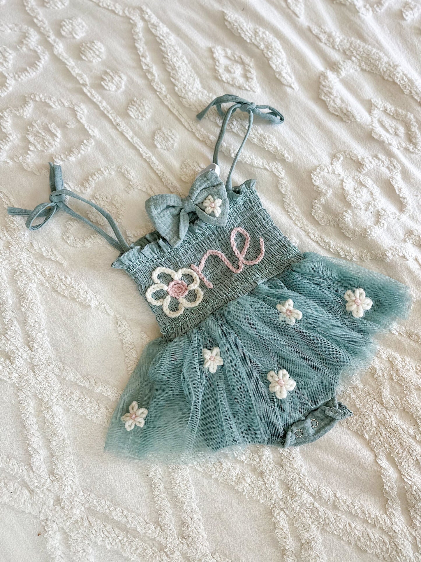 Hand Embroidered Personalized Tutu, birthday theme outfit baby special occasion outfit