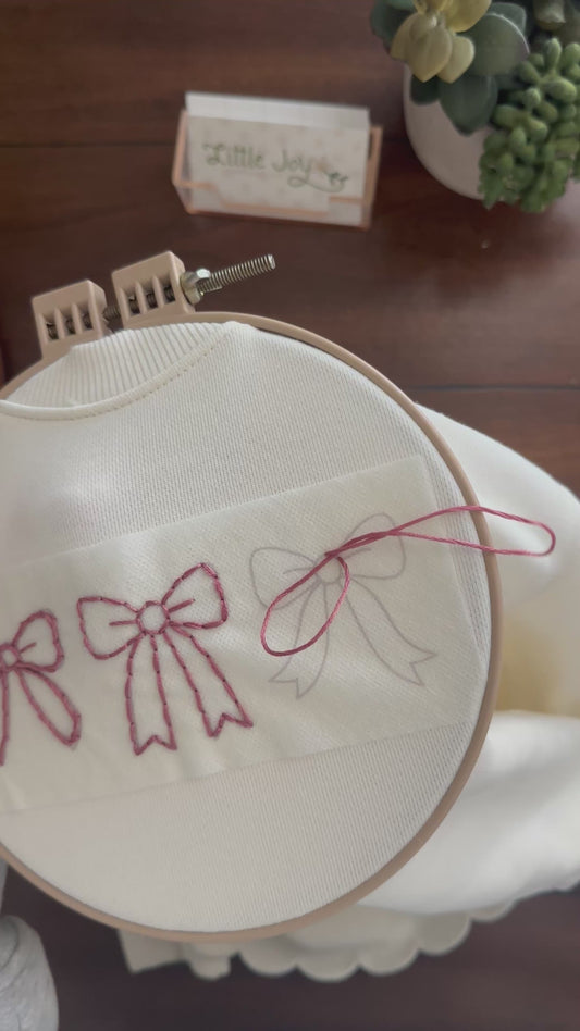 Embroidery DIY Bow Kit with Video Tutorial